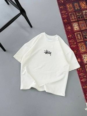 Hace Bazaar Baskılı Oversize T-Shirt - Beyaz -