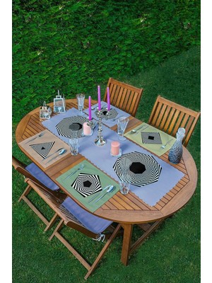 Rem Home Remhome 4+1 Hipnoz Sarmal Tasarımlı Amerikan Servis & Runner Seti