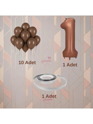 Rönesans Parti Rönesans 9 Yaş Kahverengi Temalı Doğum Günü Parti Seti