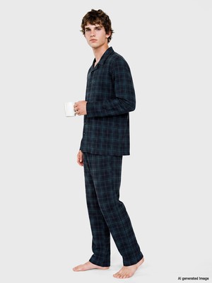 Lcw Yeşil Regular Fit Ekose Erkek Pijama Takımı