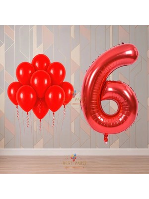 Best Parti Best 6 Yaş Kırmızı Temalı Doğum Günü Parti Seti