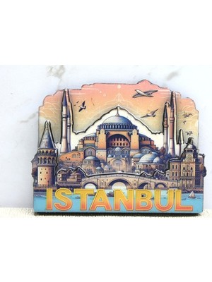 Marsilyan Ahşap Istanbul Temalı Magnet