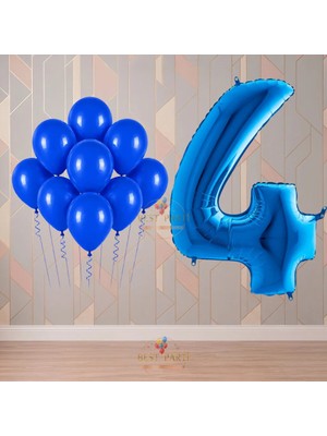 Best Parti Best 4 Yaş Mavi Temalı Doğum Günü Parti Seti