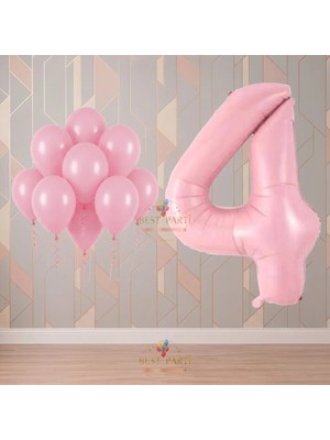 Best Parti Best 4 Yaş Pembe Temalı Doğum Günü Parti Seti