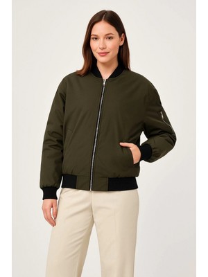 Hace Bazaar Bomber Mont Ceket - Haki -