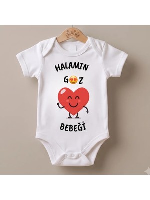 Egg Baby Hala Yazılı Bebek Zıbın Halam Temalı Komik Tasarımlı Bebek Body %100 Pamuk Hediyelik