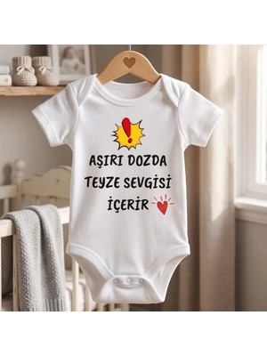 Egg Baby Teyze Sevgisi Temalı Bebek Body Teyzem Temalı Tasarım Eğlenceli Yazılı Bebek Zıbını %100 Pamuk