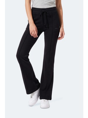 Slazenger Malena Kadın Bol Paça Siyah Eşofman Altı