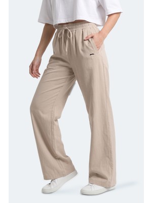 Slazenger Sunflower Kadın Bol Paça Bej Eşofman Altı