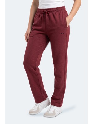 Slazenger Monesa I Kadın Bol Paça Bordo Eşofman Altı