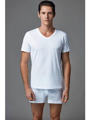 Eros 039 Erkek 2 Li V Yaka T-Shirt Atlet 039