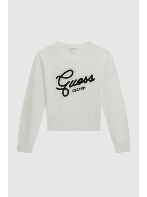Guess Kız Çocuk Beyaz Kazak