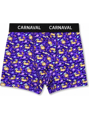 Carnaval Socks Carnaval Kedi Desenli Premium Pamuklu Erkek Boxer -Çok Renkli