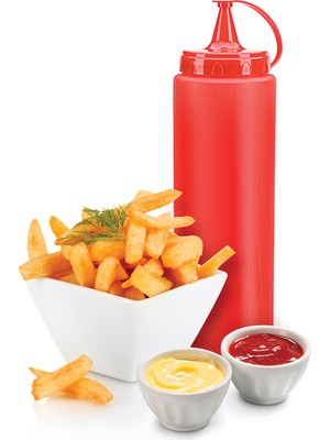 Ketçap Şişesi - 1000ML Dev Boy Kırmızı