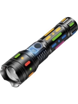 Sh Powermaster PM-25120 Çok Fonksiyonlu Teleskopik Zoom - 5 Modlu Şarjlı El Feneri Sh Najmaddin