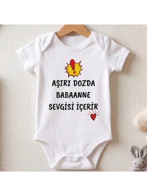 Egg Baby Babaannem Beni Çok Seviyor Tasarımlı Eğlenceli Bebek Body %100 Pamuk Zıbın