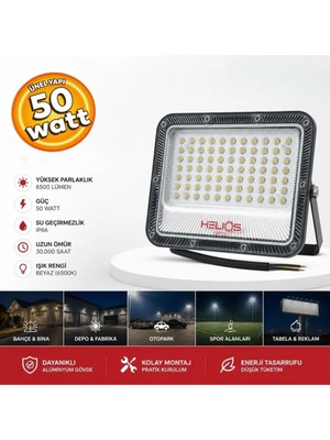 Helios HS3852 Opto LED Projektör Aydınlatma 50 W Beyaz Işık LED Projektör