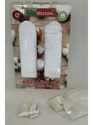 Ihram Takım Seti Kemerli Takım Yumuşak, Beyaz Renkli, Hac/umre Ibadeti Için.muslim Kumaş ve Bambo