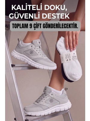 Liarca Velocto 9 Çift Özel Yıkanmış Parfümlü Pamuklu Bilek Boy Unisex Çorap Seti