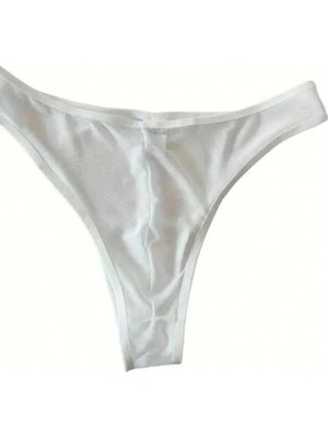 Gees Global Erkek Biyeli Beyaz Transparan Brazillian Slip