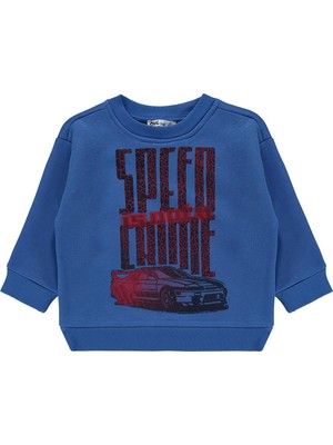 Civil Boys Speed Crıme Baskılı 2-5 Yaş Sweatshirt Km - Mavi