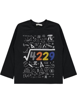 Civil Boys 4489 Baskılı 6-9 Yaş Sweatshirt - Siyah