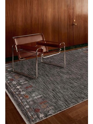 Hoom Rugs Otantik 2612 Gri Vintage Desenli Salon Halısı