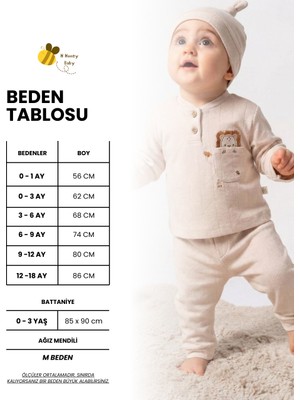 H HONEY BABY %100 Organik Pamuk Sevimli Kelebek Nakışlı Kız BEBEK%100 Pamuk 5 Parça Hastane Çıkış Seti (0-3 Ay)
