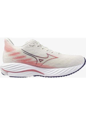 Mizuno Wave Rider 28 Kadın Beyaz Koşu Ayakkabısı.-