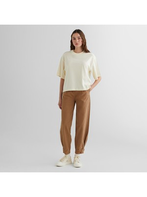 Gant Kadın Bej Tapered Fit Pantolon