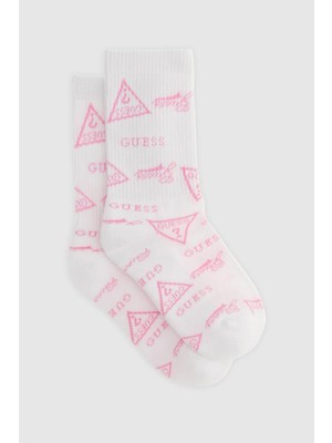 Guess Unisex Beyaz Çorap