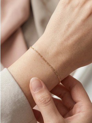 Topaloğlu 14 Ayar Altın Figaro Bileklik
