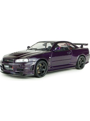 1:43 Ölçek Solido 1999 Nissan Skyline Gt-R (BNR34) Nismo Parts Diecast Metal Minyatür Model Araba 10CM