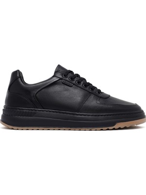 Derimod Erkek Siyah Bağcıklı Kalın Tabanlı Deri Sneaker WM790003DV