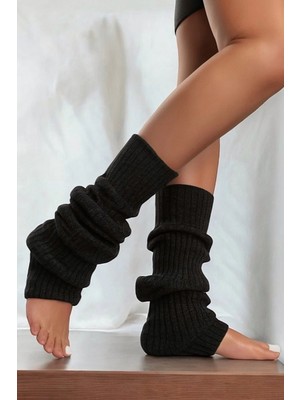 ALDAIYR Tozluk %100 Akrilik Triko Örgü Leg Warmer Ayak Isıtıcı Fitilli Triko Kolluk