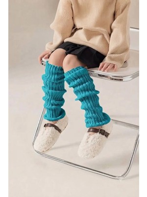 ALDAIYR Tozluk %100 Akrilik Triko Örgü Leg Warmer Ayak Isıtıcı Fitilli Triko Kolluk