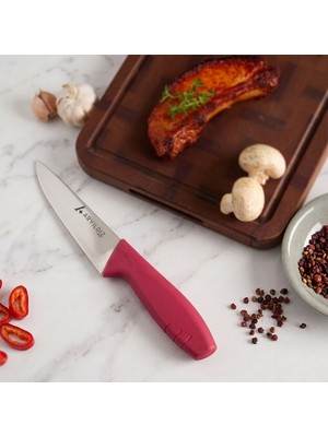 Aryıldız 14,5 cm Bordo Et Bıçağı Keskin Çelik ve Plastik Malzeme ile Ergonomik Tasarım Sunuyor