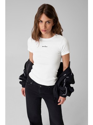Guess Gj Embro Cn Rıb Slım Top
