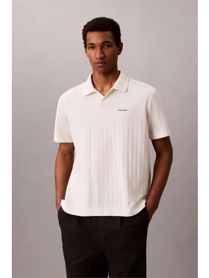 Calvin Klein Ss Easy Vertıcal Strıpe Textured