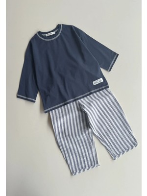 Cigit Oversize Pantolon Takım 2-10 Yaş Lacivert