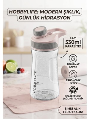 Seg Home Ergonomik Sızdırmaz Kapaklı Su Matarası / Suluk 530 ml - Bpa Içermez Detoks ve Spor Suluk