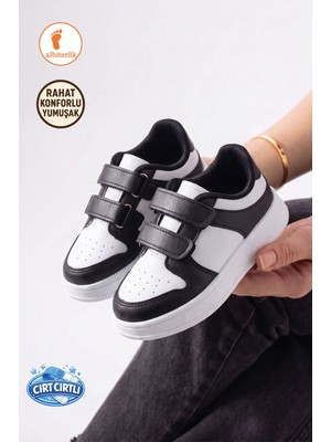 Albishoes Unisex Cırt Cırtlı Rahat Taban Yumuşak Günlük Okul Kız Erkek Çocuk Sneaker Spor Ayakkabı