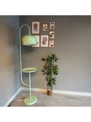 Bamyum Mint Metal Sehpalı Hareketli Başlıklı E27 Modern Lambader