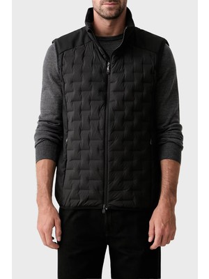 Boss Kapitoneli Regular Fit Dik Yaka Şişme Yelek Erkek Yelek 50561386 001