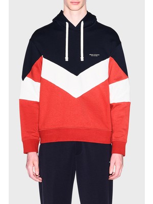 Armani Exchange % 100 Pamuk Regular Fit Kapüşonlu Sweat Erkek Sweat XM002963 AF20934 MB749