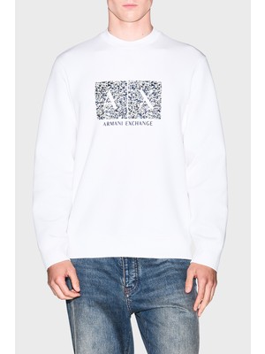 Armani Exchange Pamuk Karışımlı Regular Fit Bisiklet Yaka Sweat Erkek Sweat XM002888 AF10818 U0009