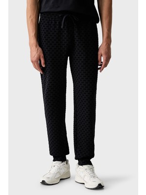 Armani Exchange Logolu Regular Fit Lastikli Paça Pantolon Erkek Pantolon XM002904 AF10818 UB101