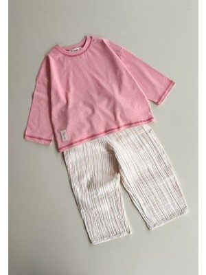 Cigit Oversize Pantolon Takım 2-10 Yaş Pembe