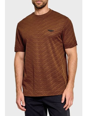 Boss Jakarlı Logolu Regular Fit Bisiklet Yaka T Shirt Erkek T Shirt 50565175 214
