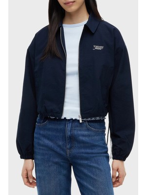 Tommy Jeans Su Itici Gofre Dokulu Gömlek Yaka Relaxed Fit Kadın Mont Mont DW0DW22912 C1G